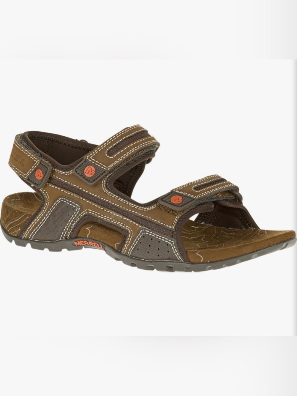 Merrell Men's Sandspur Oak Adjustable Sandals, Dark Earth, New - Picture 5 of 5